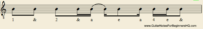 Rhythm Notation Example 2 - Tie